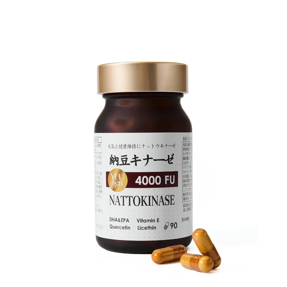 YUUGEN You Are Genki Nattokinase 4000FU for vascular and heart health, for 1 month