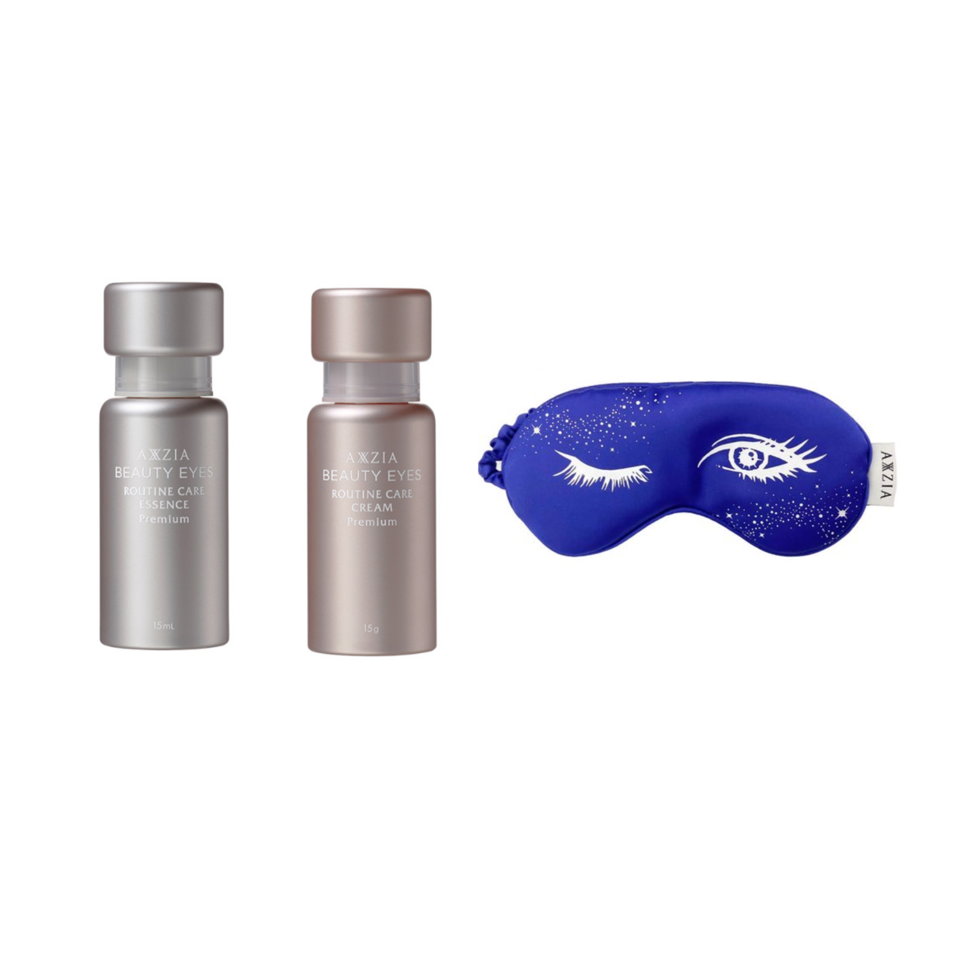 AXXZIA Beauty Eyes Routine Care Premium Set Премиум набор для ухода за кожей вокруг глаз + фирменная маска для сна в подарок! - фото