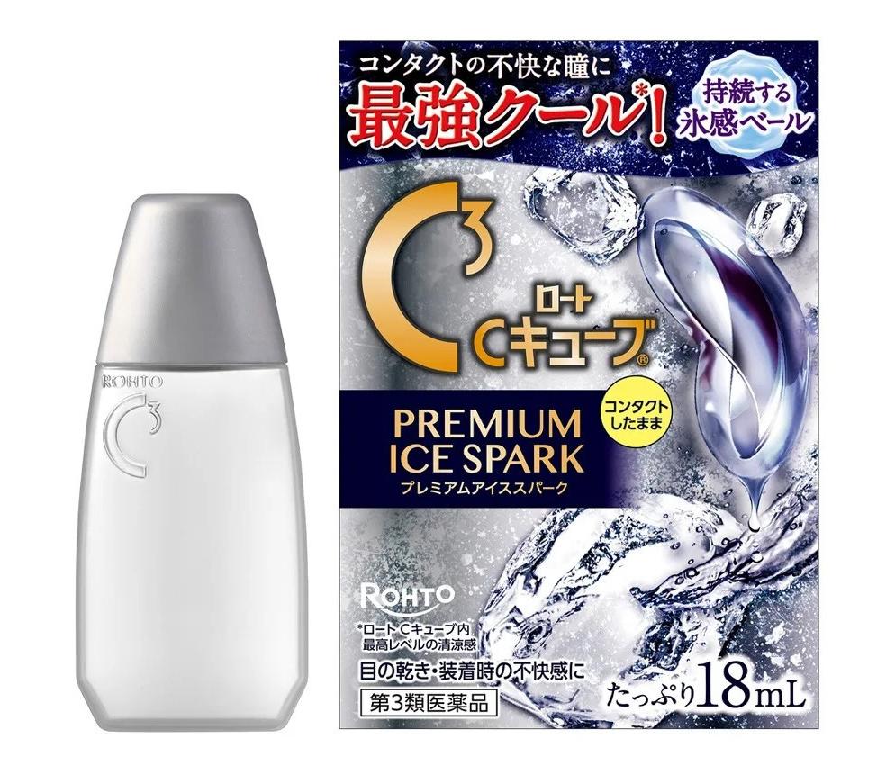 Rohto C3 Cool - refreshing drops from eye fatigue when wearing hard contact lenses,13 ml