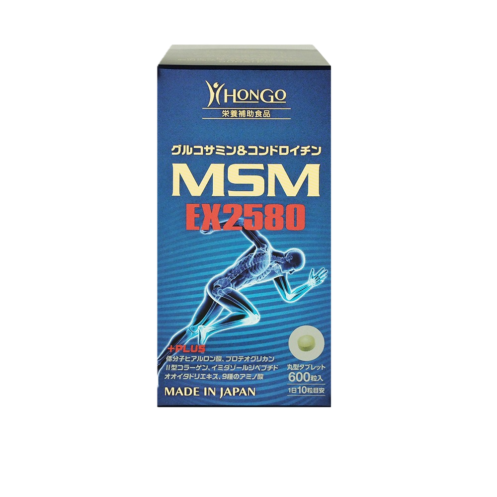 HONGO MSM EX2580 МSМ + glucosamine and chondroitin, for 2 months - Buy certified Japanese Health Supplements | 36Best Kawai HONGO MSM EX2580 МSМ + glucosamine and chondroitin, for 2 months