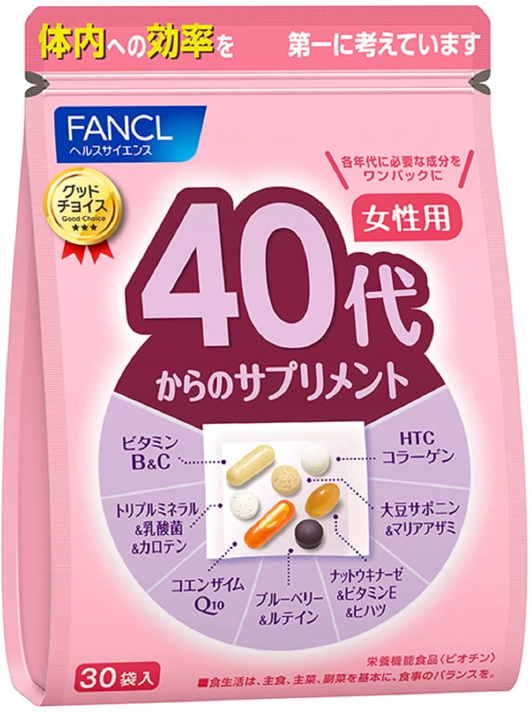 картинка FANCL Vitamin complex for women 40 years, for 1 month магазин одежды и аксессуаров являющийся официальным дистрибьютором в России  FANCL Vitamin complex for women 40 years, for 1 month