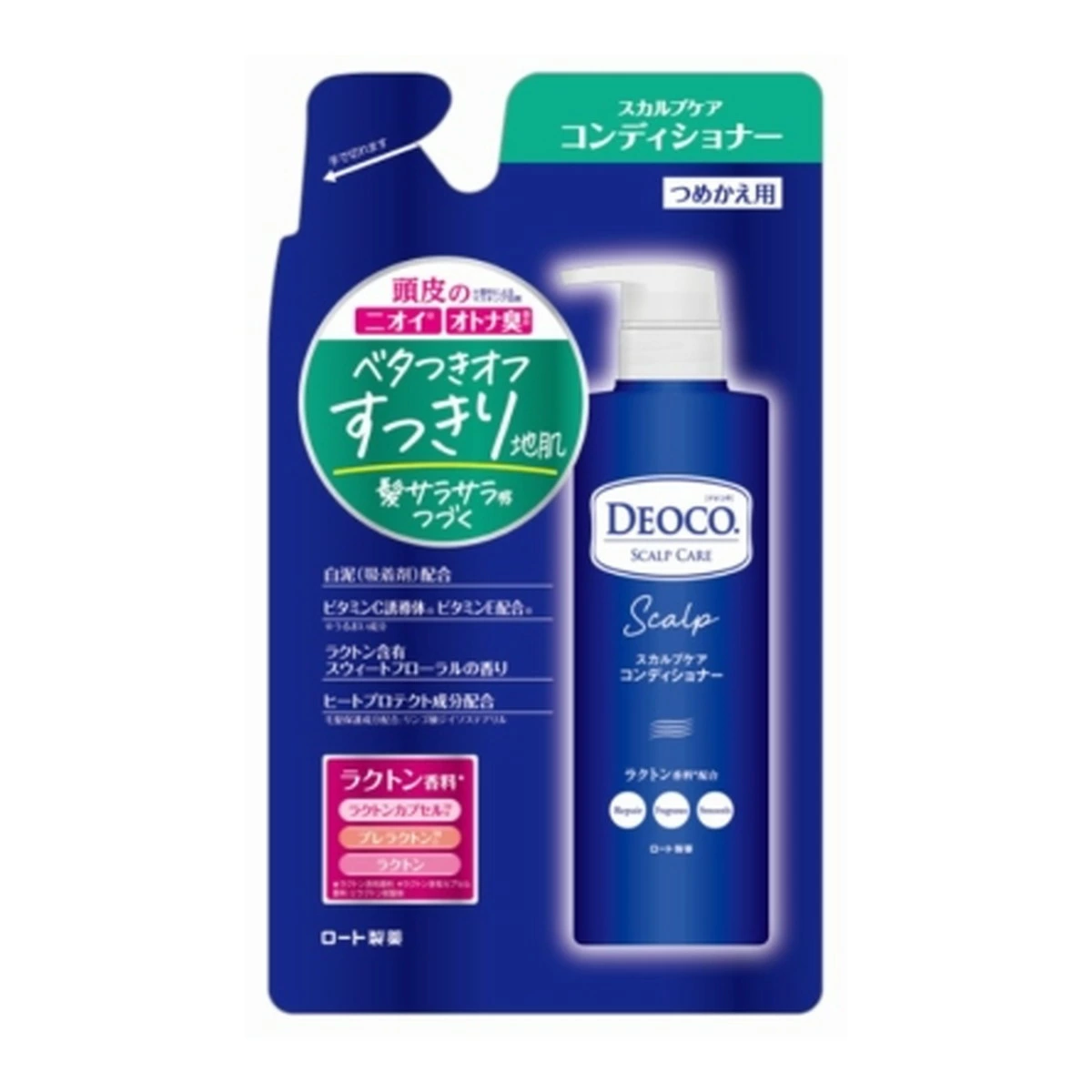 DEOCO Scalp Care Conditioner Refil Рефил уходового кондиционера для волос против неприятных запахов, 370 г - фото