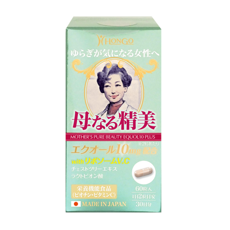 HONGO Mother's Beauty Equol 10 plus Women's health complex after 40 years with equol, for 1 month - Buy certified Japanese Health Supplements | 36Best Kawai HONGO Mother's Beauty Equol 10 plus Women's health complex after 40 years with equol, for 1 month
