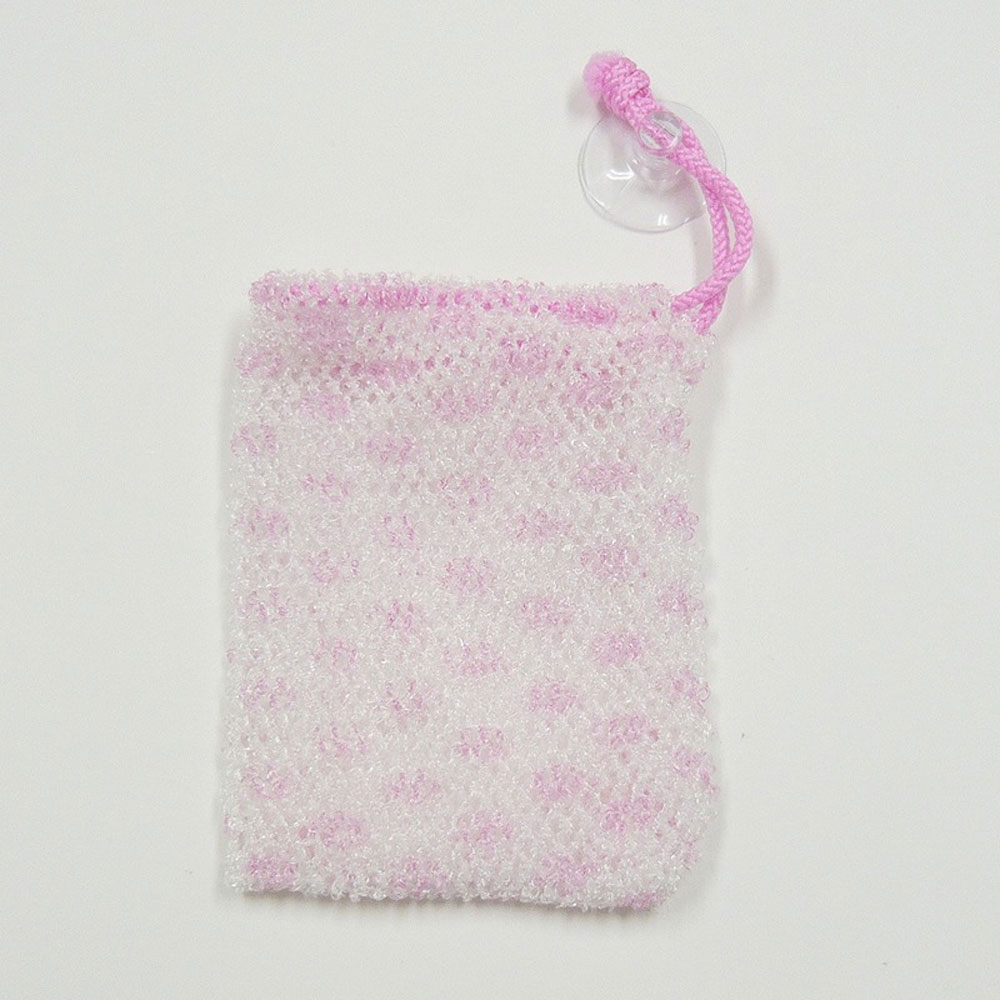 картинка KOKUBO Soap Net Pink Foam whipping net with suction cup, pink магазин одежды и аксессуаров являющийся официальным дистрибьютором в России  KOKUBO Soap Net Pink Foam whipping net with suction cup, pink