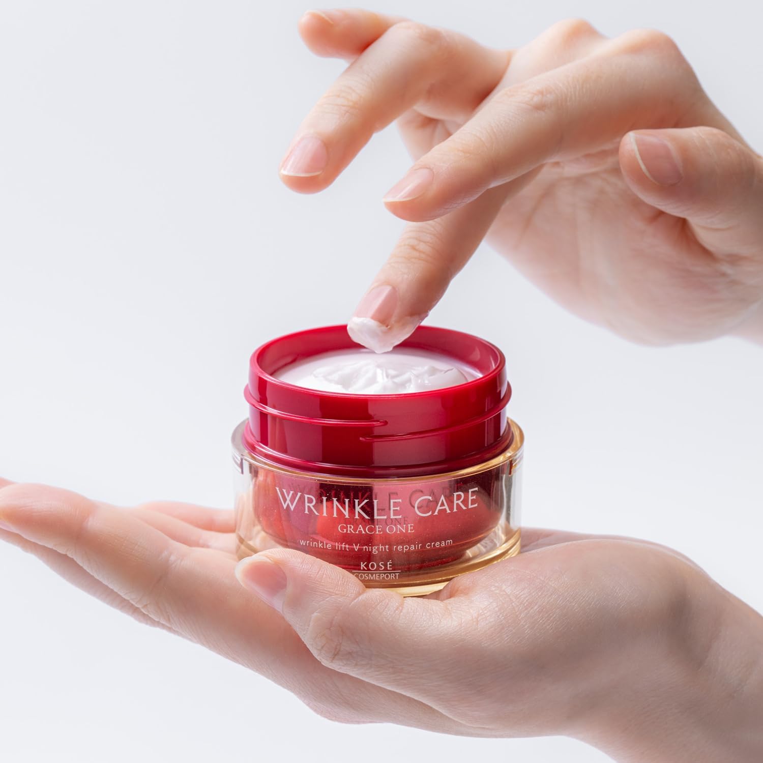 Kose Cosmeport Grace One Wrinkle Care Wrinkle Lift V Night Repair Cream, 50 g