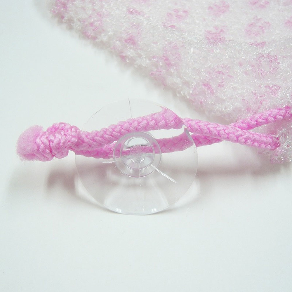 картинка KOKUBO Soap Net Pink Foam whipping net with suction cup, pink магазин одежды и аксессуаров являющийся официальным дистрибьютором в России  KOKUBO Soap Net Pink Foam whipping net with suction cup, pink