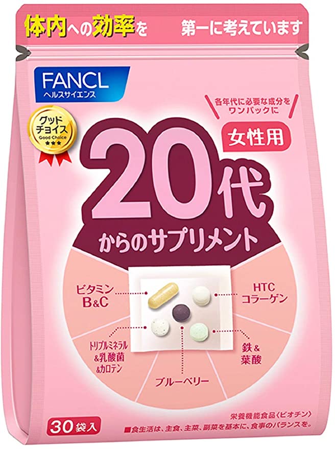 картинка Fancl Vitamin complex for young women from 20 to 30 years, for 1 month магазин одежды и аксессуаров являющийся официальным дистрибьютором в России  Fancl Vitamin complex for young women from 20 to 30 years, for 1 month