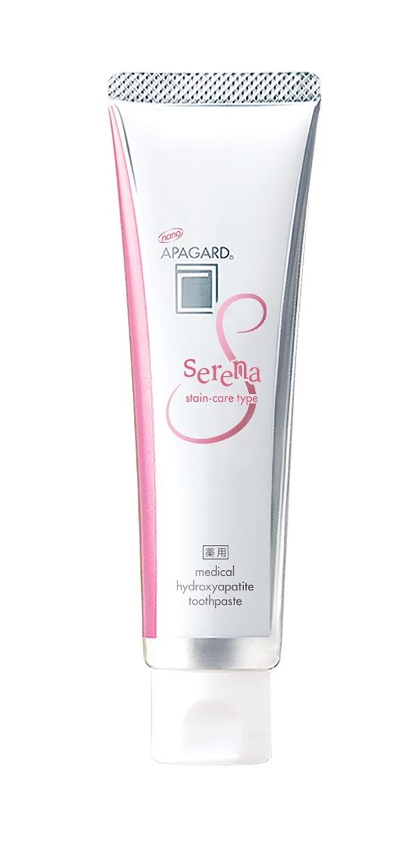 картинка APAGARD Serena Whitening toothpaste against darkening and spots on the enamel, 105 g магазин одежды и аксессуаров являющийся официальным дистрибьютором в России  APAGARD Serena Whitening toothpaste against darkening and spots on the enamel, 105 g