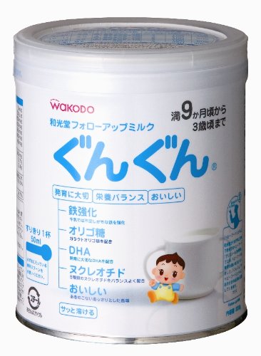 A mixture of WAKODO GUNGUN Powder Milk from 9 months to 3 years