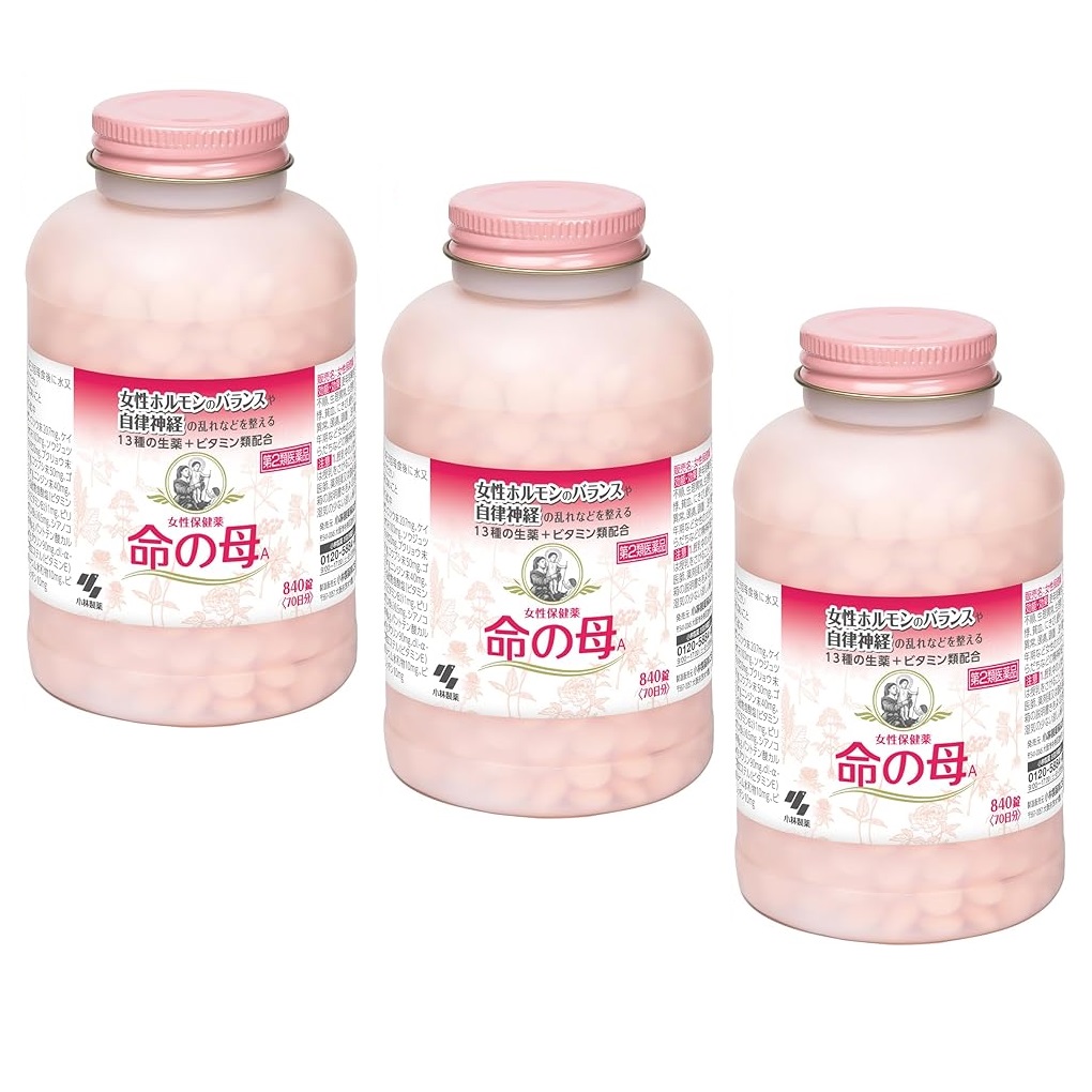Kobayashi Inochi no Haha Set Витаминный комплекс для женщин Мать жизни 40+, 3 шт по 840 таблеток - фото
