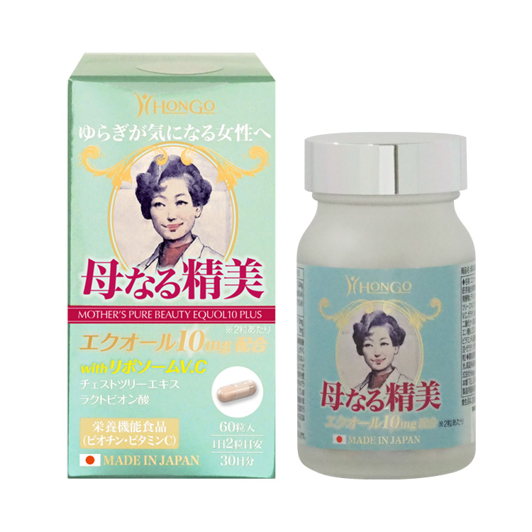 HONGO Mother's Beauty Equol 10 plus Women's health complex after 40 years with equol, for 1 month - Buy certified Japanese Health Supplements | 36Best Kawai HONGO Mother's Beauty Equol 10 plus Women's health complex after 40 years with equol, for 1 month