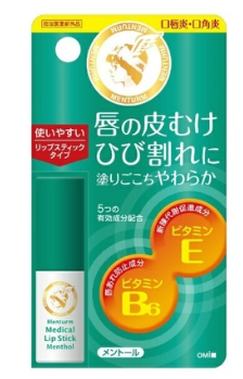 ROHTO OMI MENTURM Midical Lip Stick Menthol Лечебная губная помада, ментоловый аромат, 3,2гр ROHTO OMI MENTURM Midical Lip Stick Menthol Лечебная губная помада, ментоловый аромат, 3,2гр