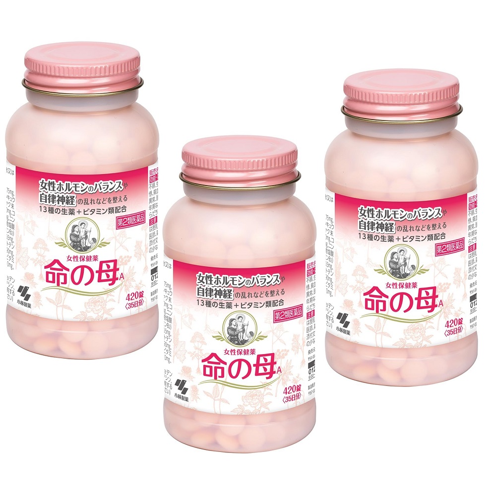 Kobayashi Inochi no Haha Set Витаминный комплекс для женщин Мать жизни 40+, 3 шт по 420 таблеток - фото