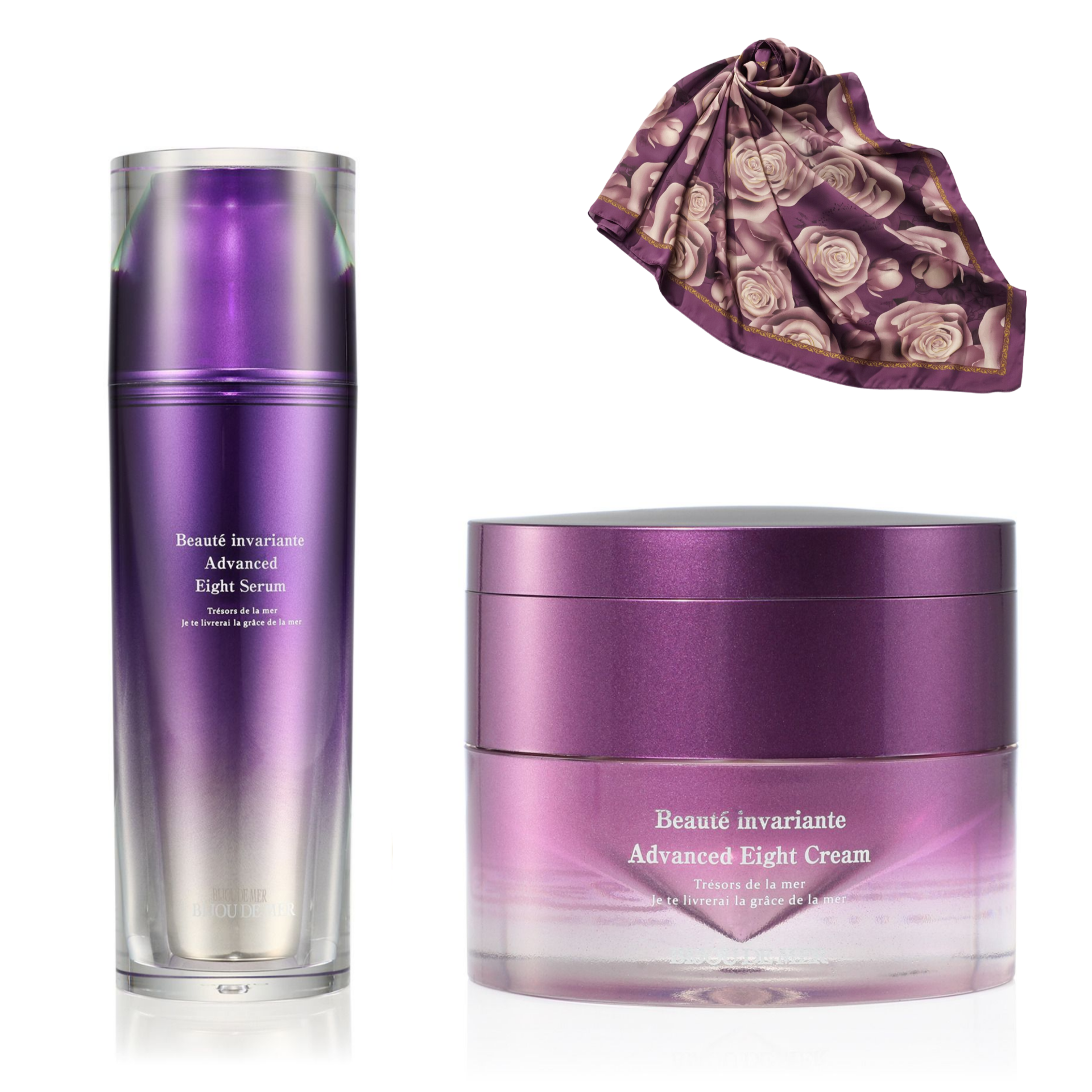 RECORESERUM BIJOU DE MER Beauté invariante Advanced Eight A set of products from the line + a branded handkerchief as a gift