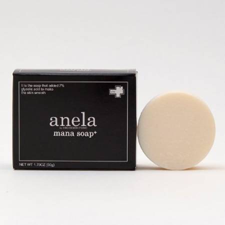 Anela Mana Soap Peeling soap with glycolic acid 7% against acne with foam mesh as a gift!