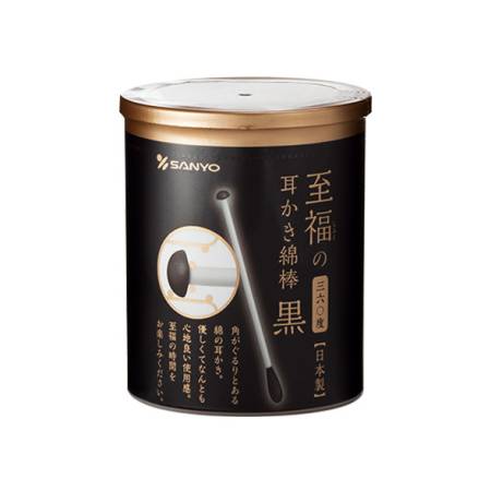 Japanese Skincare - Buy SANYO Black Swabs 360° ear cleaner, 100 pcs Online from Japan | 36Best Kawai SANYO Black Swabs 360° ear cleaner, 100 pcs