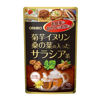 ORIHIRO Tea Диетический чай с салацией, топинамбуром и шелковицей, 20 пакетиков - фото