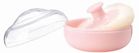 картинка Baby powder puff (U type). Pink. Pigeon магазин одежды и аксессуаров являющийся официальным дистрибьютором в России  Baby powder puff (U type). Pink. Pigeon