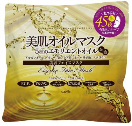 Japanese Skincare - Buy Alovivi Oil Essence Face Mask Hydrating facial mask 45pcs Online from Japan | 36Best Kawai Alovivi Oil Essence Face Mask Hydrating facial mask 45pcs