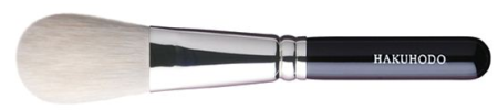 картинка G5536BkSL Hakuhodo Blush Brush round & flat магазин одежды и аксессуаров являющийся официальным дистрибьютором в России  G5536BkSL Hakuhodo Blush Brush round & flat
