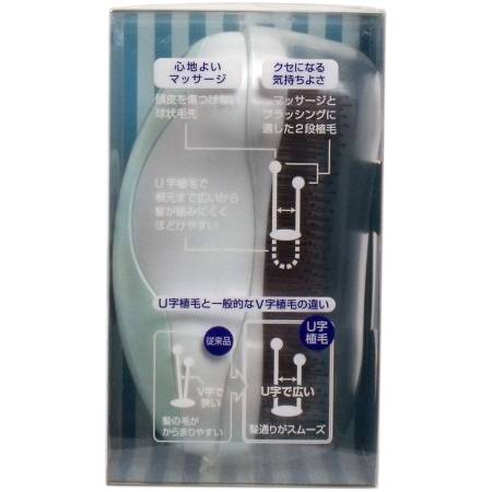 картинка Kai Hair Smootha Scalp brush KQ-2346 blue магазин одежды и аксессуаров являющийся официальным дистрибьютором в России  Kai Hair Smootha Scalp brush KQ-2346 blue