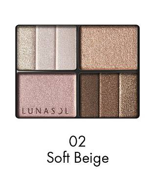 Kanebo Lunasol 3 Dimensional three-Dimensional Eyes eyeshadow, tone 02