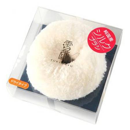 Massage brush for the face of 100% silk, Nagatoyo