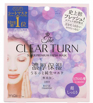 Kose Cosmeport CLEAR TURN PREMIUM SUPER PREMIUM FRESH MASK Premium refreshing face mask, 3pcs, super moisturizing Kose Cosmeport CLEAR TURN PREMIUM SUPER PREMIUM FRESH MASK Premium refreshing face mask, 3pcs, super moisturizing