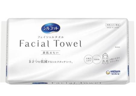 Unicharm Silcot Facial Towel Delicate Cotton Disposable Face Towels, 40 pcs