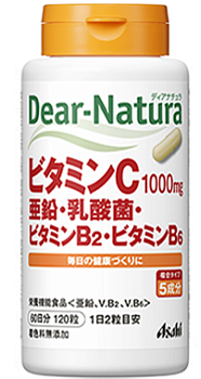 Купить ASAHI Dear-Natura Витамин С, цинк, молочная кислота, витамин B2, витамин B6, на 60 дней на 36best.com — фото ASAHI Dear-Natura Витамин С, цинк, молочная кислота, витамин B2, витамин B6, на 60 дней - фото