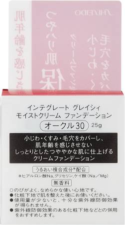 картинка Cream Foundation Shiseido Integrate Gracy Foundation Moistcream SPF 22, 25 grams магазин одежды и аксессуаров являющийся официальным дистрибьютором в России  Cream Foundation Shiseido Integrate Gracy Foundation Moistcream SPF 22, 25 grams