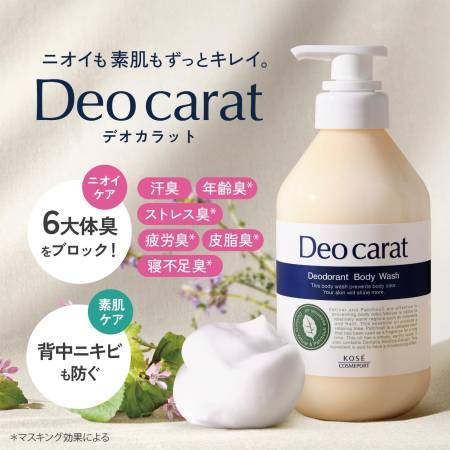 KOSE Cosmeport Deo Carat Body Wash Therapeutic shower gel against bacteria and odor, 450 ml