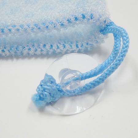 картинка KOKUBO Soap Net Blue Foam whipping net with suction cup, blue магазин одежды и аксессуаров являющийся официальным дистрибьютором в России  KOKUBO Soap Net Blue Foam whipping net with suction cup, blue