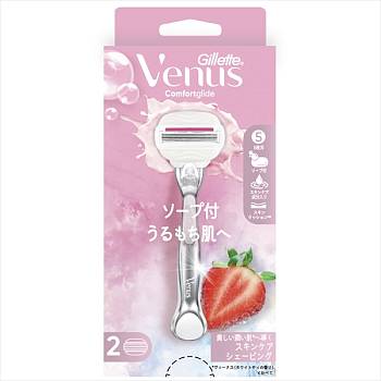 Gillette Venus Comfortglide Strawberry Shaving machine for women with strawberry soap + 2 replaceable blades Gillette Venus Comfortglide Strawberry Shaving machine for women with strawberry soap + 2 replaceable blades