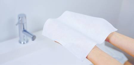 Unicharm Silcot Facial Towel Delicate Cotton Disposable Face Towels, 40 pcs