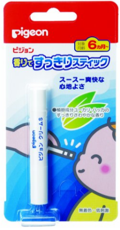 картинка Menthol pencil for easier breathing with a cold for children.PIGEON магазин одежды и аксессуаров являющийся официальным дистрибьютором в России  Menthol pencil for easier breathing with a cold for children.PIGEON