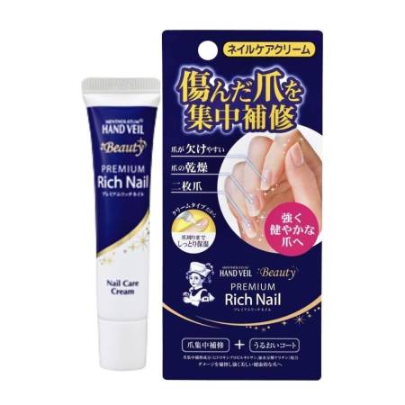картинка ROHTO Mentholatum Hand Veil Premium Rich Nail Cream for strengthening nails, 12 g магазин одежды и аксессуаров являющийся официальным дистрибьютором в России  ROHTO Mentholatum Hand Veil Premium Rich Nail Cream for strengthening nails, 12 g