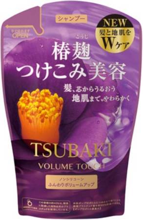 SHISEIDO Tsubaki Touch Volume Shampoo to give volume with Camellia oil