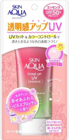 ROHTO Skin AQUA Tone Up UV Essence Happiness Aura  SPF 50+ PA++++