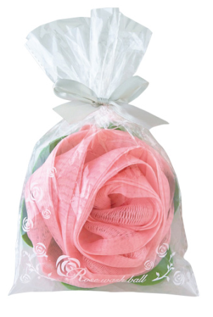 Rose wash ball bath Sponge for the body in the form of a rose, 1pc