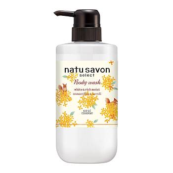Купить KOSE Cosmeport Softymo Natu Savon Select Body Wash Гель для душа с ароматом османтуса и нероли, 500 мл  на 36best.com — фото KOSE Cosmeport Softymo Natu Savon Select Body Wash Гель для душа с ароматом османтуса и нероли, 500 мл  - фото