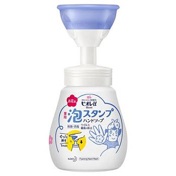 KAO Biore Hand Foam Stamp with Shaped Dispenser, Flower KAO Biore Hand Foam Stamp with Shaped Dispenser, Flower