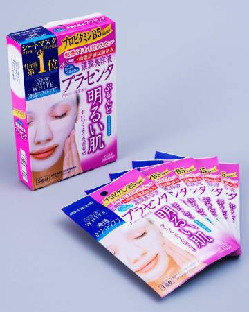 Japanese Skincare - Buy Kose Cosmeport CLEAR TURN White Face Mask (Placenta) Whitening face mask with placenta, 5pcs Online from Japan | 36Best Kawai Kose Cosmeport CLEAR TURN White Face Mask (Placenta) Whitening face mask with placenta, 5pcs