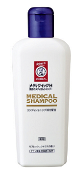 картинка ROHTO MEDIQUICK H Scalp Medical Shampoo Healing Hair and Scalp Shampoo against Itching and Dandruff, 200ml магазин одежды и аксессуаров являющийся официальным дистрибьютором в России  ROHTO MEDIQUICK H Scalp Medical Shampoo Healing Hair and Scalp Shampoo against Itching and Dandruff, 200ml