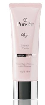 Купить PureBio Tone Up UV White SPF50+ PA++++ Многофункциональный отбеливающий солнцезащитный крем 5 в 1 на 36best.com — фото PureBio Tone Up UV White SPF50+ PA++++ Многофункциональный отбеливающий солнцезащитный крем 5 в 1 - фото