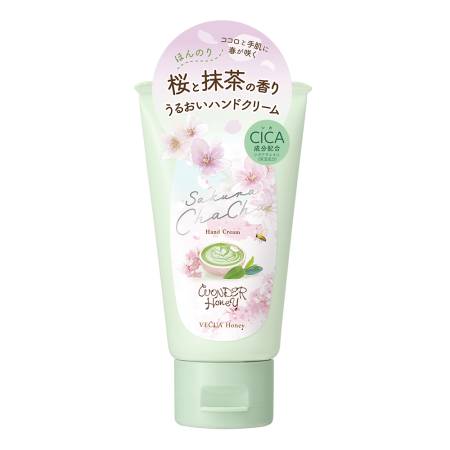 VECUA Honey Sakura ChaCha Hand Cream with sakura and matcha tea aroma, 50 g