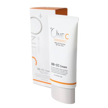 картинка OneC BB + CC Cream BB + CC Cream with SPF50 + PA ++, 40g магазин одежды и аксессуаров являющийся официальным дистрибьютором в России  OneC BB + CC Cream BB + CC Cream with SPF50 + PA ++, 40g