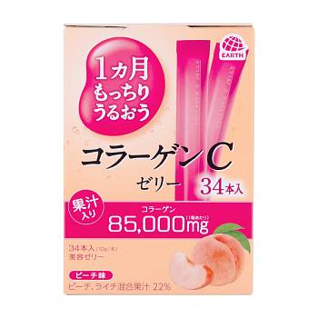 Купить Earth Collagen C Jelly Peach Коллагеновое желе с витамином С со вкусом персика, 34 стика на 36best.com — фото Earth Collagen C Jelly Peach Коллагеновое желе с витамином С со вкусом персика, 34 стика - фото