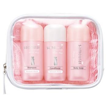 картинка SPR Samourai Woman White Rose Traveling Kit for cleansing hair and body with a floral scent магазин одежды и аксессуаров являющийся официальным дистрибьютором в России  SPR Samourai Woman White Rose Traveling Kit for cleansing hair and body with a floral scent