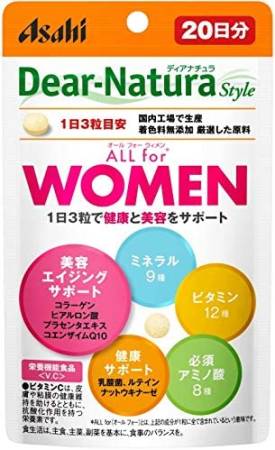 ASAHI Dear-Natura All for women, 20 days - Buy certified Japanese Health Supplements | 36Best Kawai ASAHI Dear-Natura All for women, 20 days
